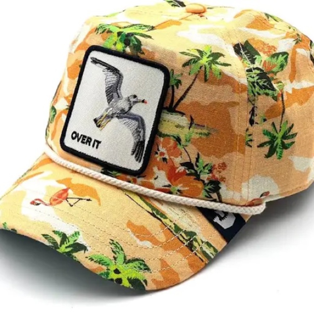 Goorin Bros Floral Tan Cap - Quittin Time - Over It - Picture 2 of 5